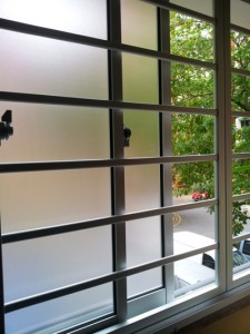 frosted sliding window