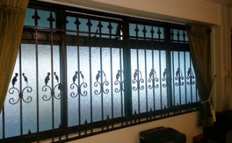 anti-theft wrought iron grilles